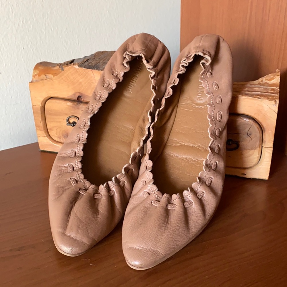 See By Chloe Tan Leather Flats - Picture 2 of 8